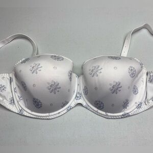 NWOT PD Twist WHT/BLU FLORAL Lightly Lined Underwire, 36DD *P1102